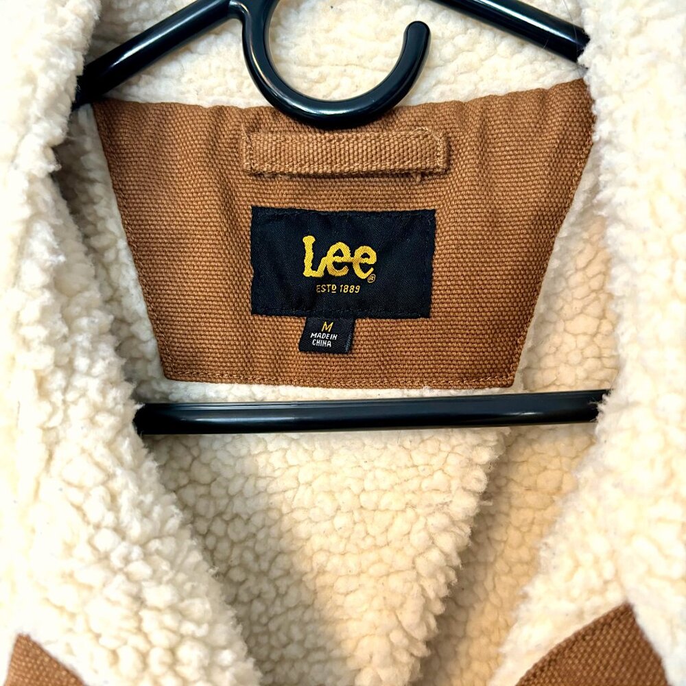 NWOT! Men’s Lee Tan Sherpa Trucker Utility Jacket - Picture 7 of 8
